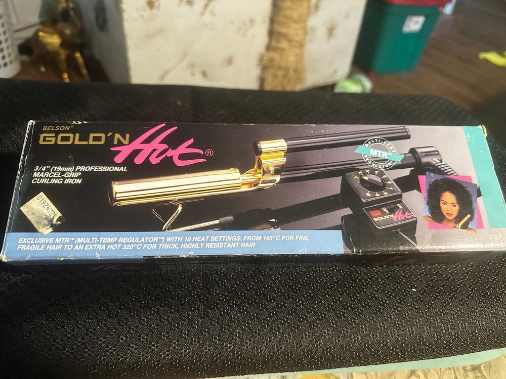 VTG Gold’n Hot 3/4” Professional MARCEL-GRIP Curling Iron Multi-Temp Regulator
